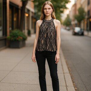 Alfani Ladies Sleeveless High Neck Top- size L